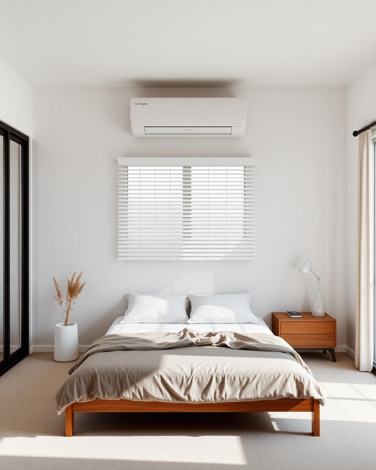 Split system air conditioner installed in a modern Australian bedroom